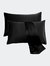 2 Pack of Soft Cooling Satin Pillowcases - Black