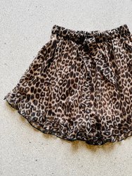 Sheer Leopard Shorts M4296