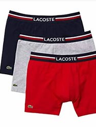 Men Boxer Briefs Pack 3 French Flag Iconic Lifestyle - Navy Blue/Silver