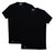 Men's 2-Pack Colours Cotton Stretch Crew T-Shirt - Black