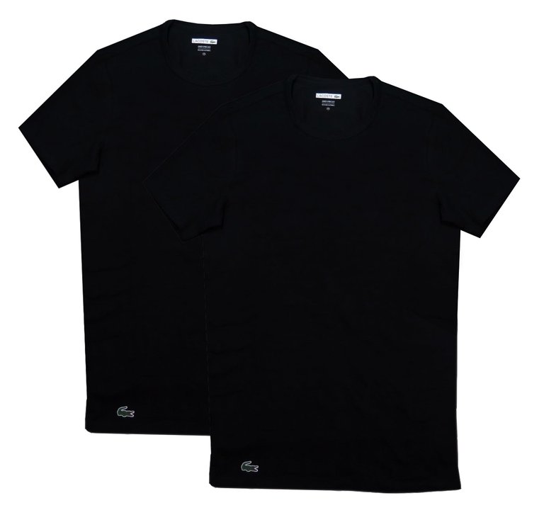 Men's 2-Pack Colours Cotton Stretch Crew T-Shirt - Black