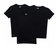 Men's Black V-neck 3-Pack Undershirt Tee - Black
