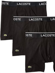 Men'S Casual Classic 3 Pack Cotton Stretch Boxer Briefs - Black