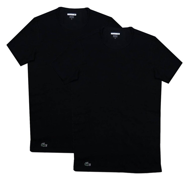Men'S Logo Undershirt T-Shirt 2 Pack - Black