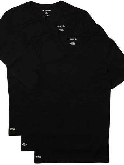 Lacoste Men'S Slim Fit V-Neck T-Shirts Undershirts - 3 Pack product