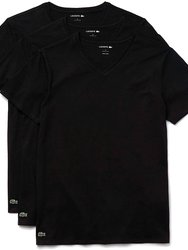 Men'S V-Neck T-Shirts - 3 Pack - Black