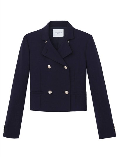 Lafayette 148 Double Face Wool Double Breasted Crop Blazer product