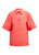 Elbow-Sleeve Cotton Camp Shirt In Poppy - Poppy