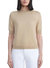 High Crew Neck Cotton Sweater In Beige