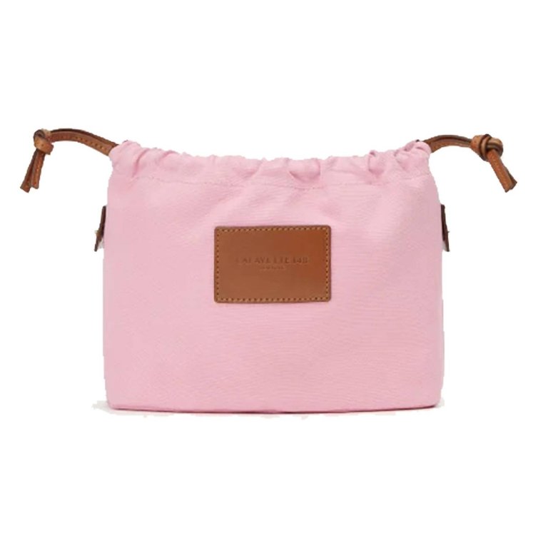 Mini Striped Raffia Leather Bag In Pink - Pink