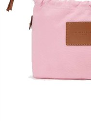 Mini Striped Raffia Leather Bag In Pink