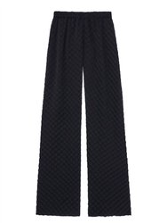 Riverside Plisse Pant In Black - Black