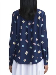 Scottie Blouse In Midnight Blue