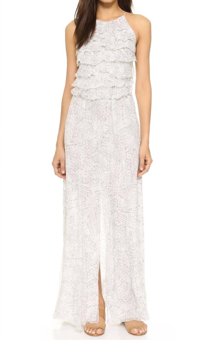 Adriana Ruffle Maxi Dress - Dove/Magnolia