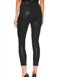 Akira Ultra High Rise Skinny Jean In Noir Coated