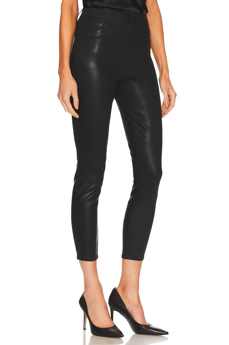 Akira Ultra High Rise Skinny Jean In Noir Coated