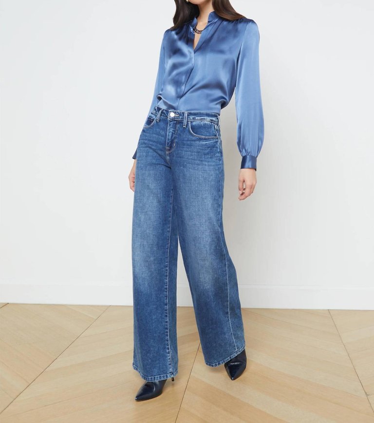 Alicent Wide Leg Jean - Blue