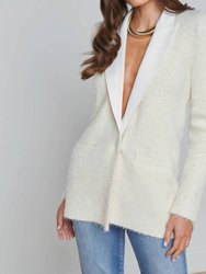 Baileigh Textured Knit Blazer - Ivory