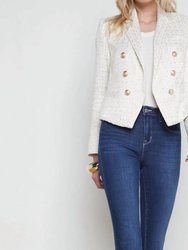 Brooke Blazer In Ivory/Gold