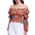 Cece Top In Orange Multi Parrot - Orange Multi Parrot