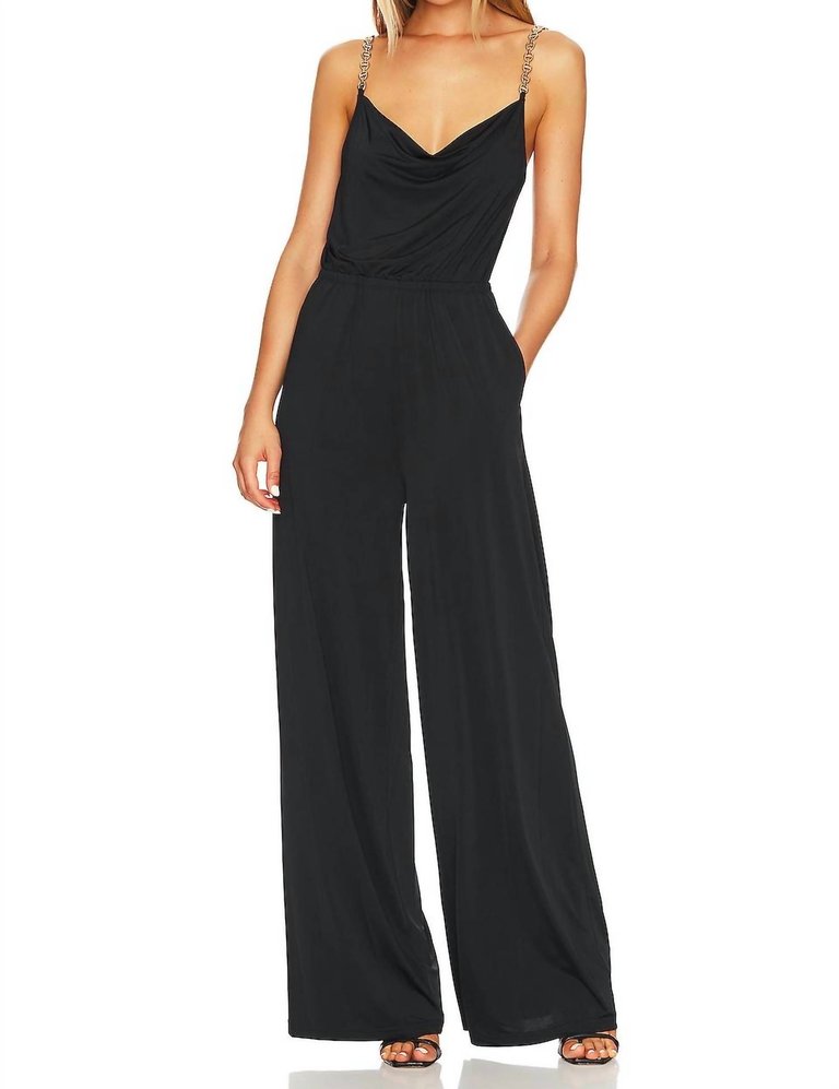 Emmett Chain Strap Jumpsuit - Black