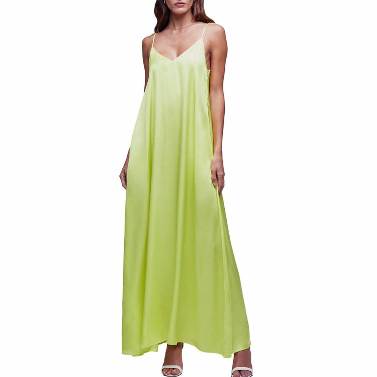 Hartley Trapeze Dress - Lime - Lime
