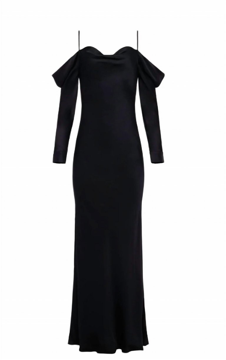 Juniper Cold Shoulder Dress - Black