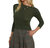 Kamdyn Turtleneck Top In Moss/gold - Moss/gold