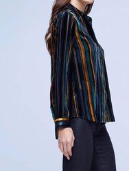 Laurent Blouse - Black Green Brown Multi