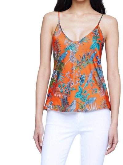 L'AGENCE Lexi Camisole Top In Orange Multi Parrot product