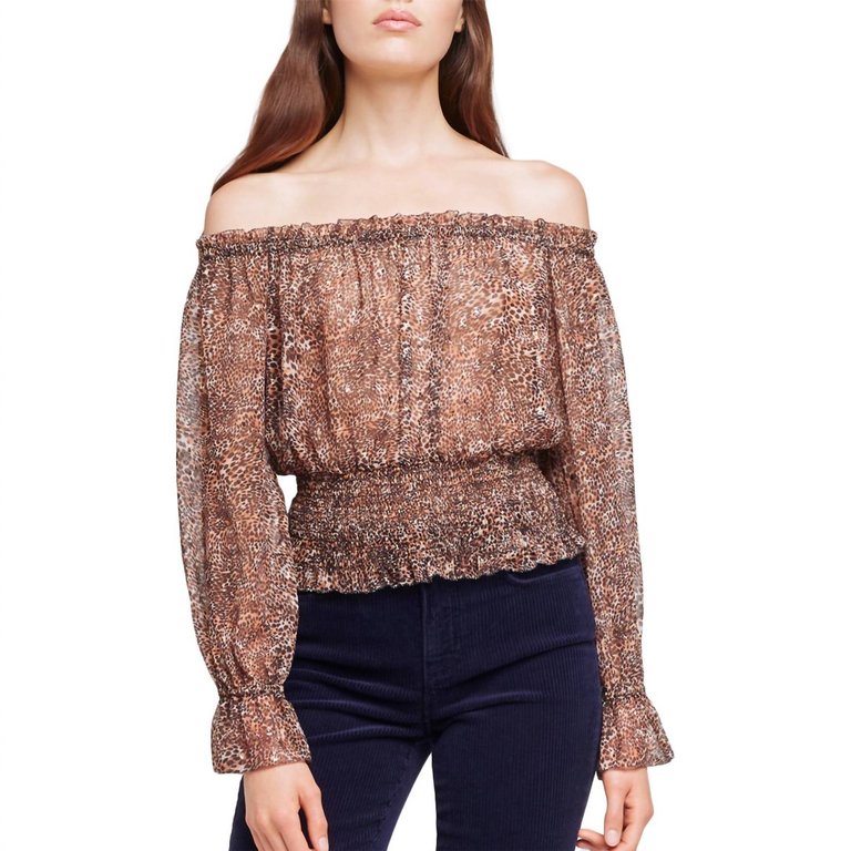 Lilia Top - Brown/Black Small Cheetah