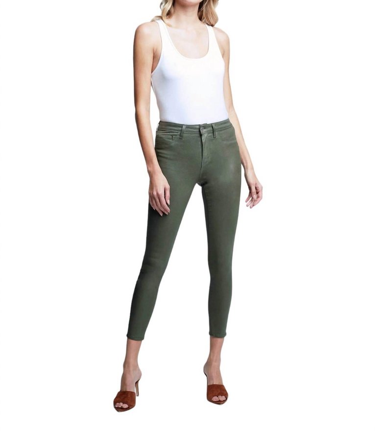 Margot Coated Jeans In Ivy Green Coated - Ivy Green Coated