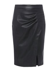 Maude Pencil Skirt With Pleats In Black