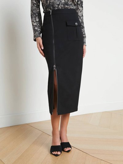 L'AGENCE Maveric Cargo Pencil Skirt In Black product