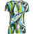 Ressi Short Sleeve Belt Crew Top, Small Sea Green Belt Swirl - Small Sea Green Belt Swirl