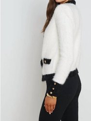 Women's Georgia Contrast Cardi Blazer - White/Black