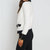 Women's Georgia Contrast Cardi Blazer - White/Black