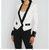 Women's Georgia Contrast Cardi Blazer - White/Black