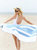 Blue Microfiber Beach Towel - Laguna