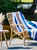 Classic Cabana Beach Towel - Ocean Blue & Almond