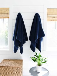 Supima Cotton Bath Towel Pair - Navy 