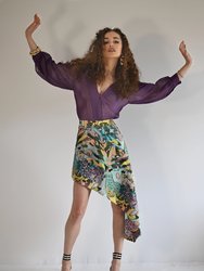 Agapi Asymmetrical Graffiti Skirt