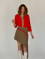 Agapi Asymmetrical Skirt - Brown