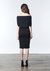 Alexi Off-The-Shoulder Black Knit Dress