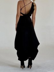 Aphrodite Noir Grecian Dress