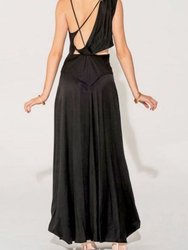 Aphrodite Noir Grecian Dress