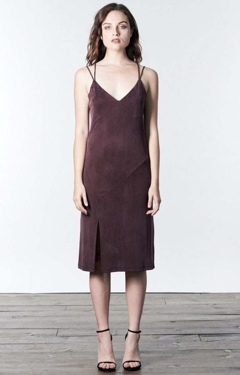 Gabby Merlot Slip Dress - Deep Mauve