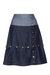 Gia Antiqued Multi-Length Denim Skirt