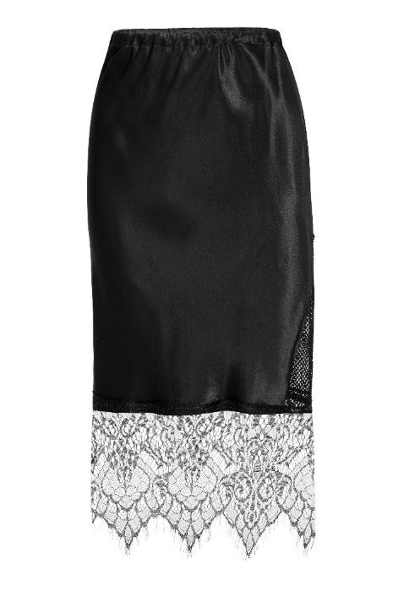 Hematite Bias Skirt - Black