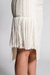 Jamie Fringe Straight Skirt - White